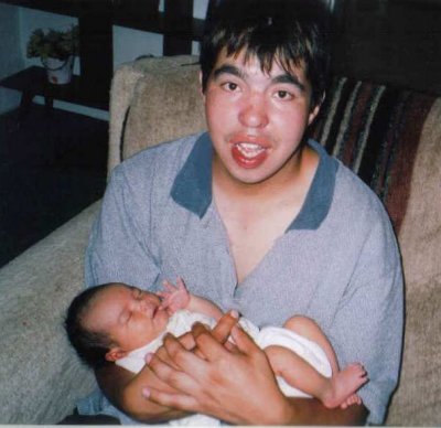 Uncle Warren Njootli and Niece Annie Lee.