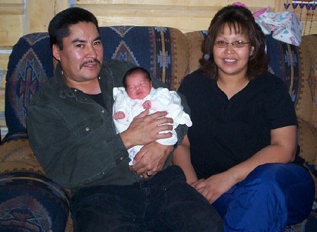 Dad Ricki, baby Jaymi and Mom Majida