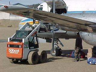 Unloading frieght in Old Crow