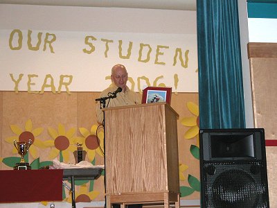 Doyle Manuel gives speech