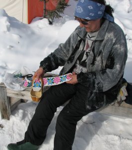 One of the past times that people would do is beading.