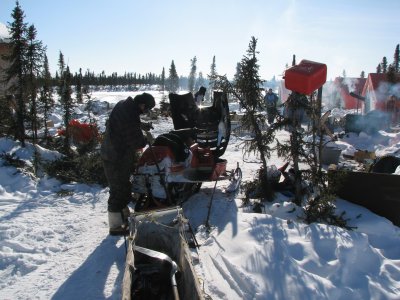 Another past time is fixing or tuning your ski-doo.