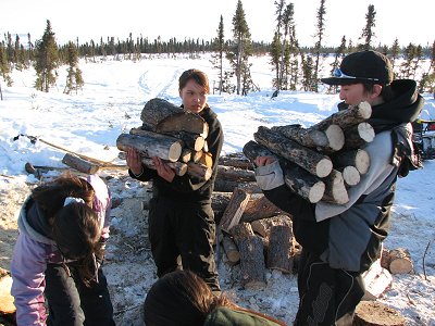 Time to pack in more wood.