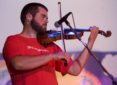 Simon Creli shows his skill.