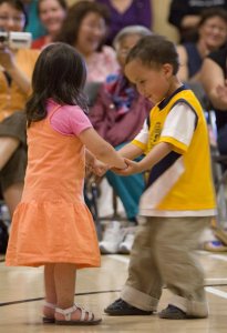 Even the kids like to dance.