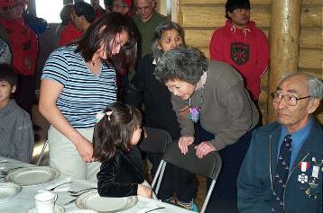 Mme Clarkson speaks with Brianna Tetlichi