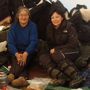 Joanne Thomson and Liz.