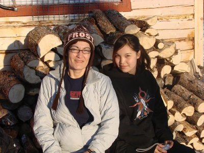 Brenda with her daughter.