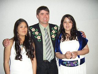 L-R Kathie Marie Charlie, Vuntut Gwitchin MLA Darius Elise, and Natasha Frost.