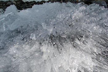 Crystal like ice shards.