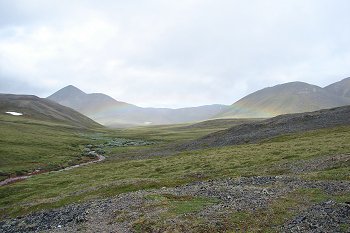 There is a faint rainbow.