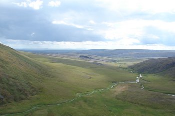A good landscape view from a top a mountain.