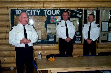 L-R Commissioner Phil Murray, Superintendant Brad Holeman, and Chief Superintendant John Spice