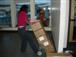 Megan Williams preparing to transport boxes of ''People of the Lakes'' books to the community hall for the Book Launch.