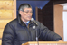 Esau Schafer congradulating the new chief and council.