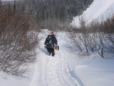 Jack Smith walking along one of the trails.