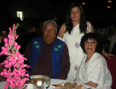 Kecia with her grandparents, Robert Bruce & Dorothy Rispin.