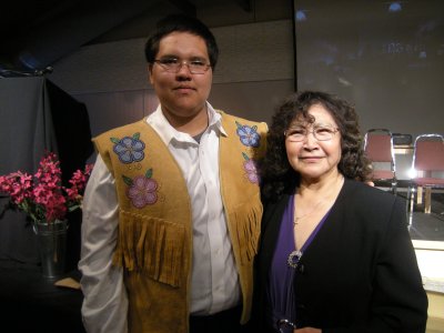 Kenneth with his grandmother, Helen Charlie.