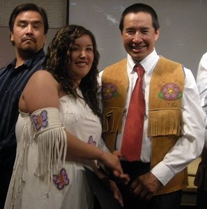 VGFN Grad, Kecia with VGFN Councillor Kenny Tetlichi.
